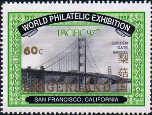 Stamp, Pacific '97 World Stamp Exhibition, Cinderellas,  , Bridges