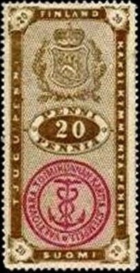 Stamp, Coat of Arms of Finland, Finland,  , Coats of Arms, Crowns and Coronets