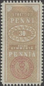 Stamp, Numeral, Finland,  , Numbers