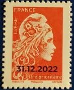 Marianne L'Engagée (Philaposte Imprint) Ovpt 31.12.2022
