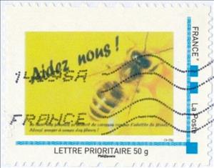 Stamp, Bees and beekeeping. Aidez nous, France,  , Bees