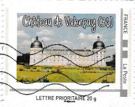 Stamp, Chateau de Valencay (36), France,  , Castles