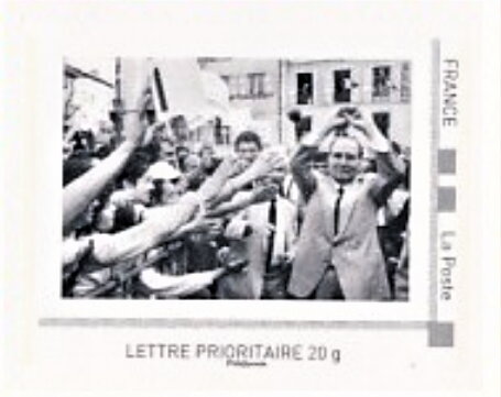 Francois Mitterrand with crowd