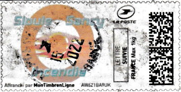 Stamp, Sioule Sancy Incendie, France,  , Fire and Flames