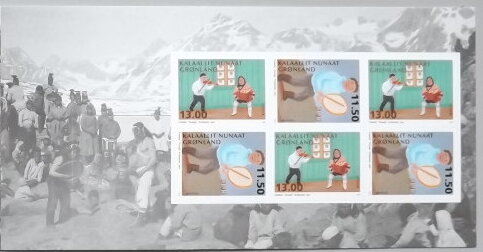 Booklet Pane, Musical Instruments, Greenland,  , C.E.P.T. / Europe, Music, Musical Instruments, Musicians