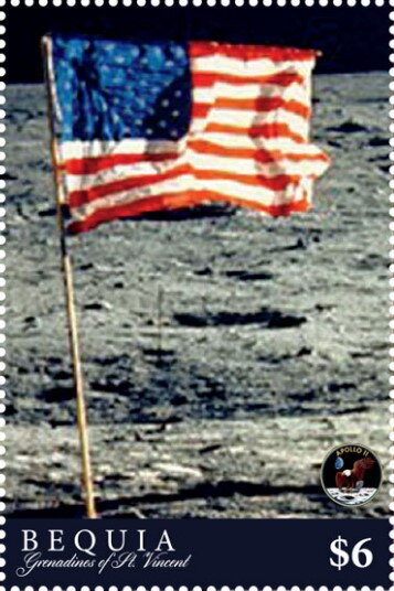U.S.A Flag on the Moon