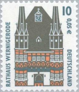 Stamp, Townhall, Wernigerode, Germany, Federal Republic,  , Architecture, City Halls