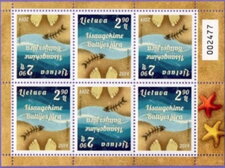Booklet Pane, Protection of the Baltic Environment, Lithuania,  , Environment Protection, Starfish
