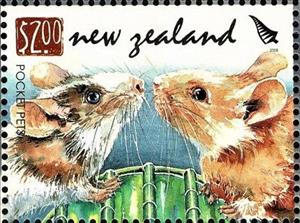 Stamp, Fancy Mouse (Mus musculus forma domestica) - Best of 2008, New Zealand,  , Mice