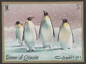 Stamp, Emperor Penguin (Aptenodytes forsteri), Umm al-Qiwain,  , Animals (Fauna), Birds, Penguins