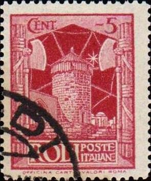 Stamp, Views- Windmill, Aegean Islands,  , Windmills