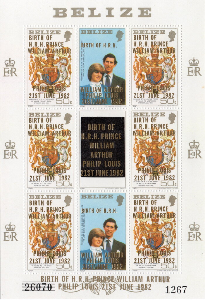 Coat of Arms of the Prince of Wales - Overprinted
