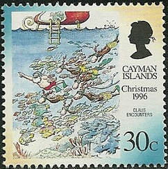 Stamp, Claus encounters, Cayman Islands,  , Christmas, Santa Claus
