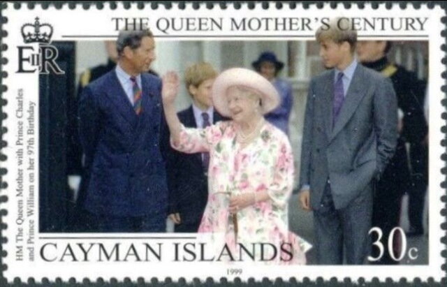 With Princes Charles and William,1997