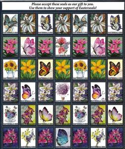 Full Pane, Easter Seals 2022, Cinderellas,  , Charity, Children, Disabled, Easter, Flowers, Lilies (Flower), Plants (Flora)