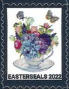 Stamp, Easter Seals 2022, Cinderellas,  , Charity, Children, Disabled, Easter, Flowers, Plants (Flora)