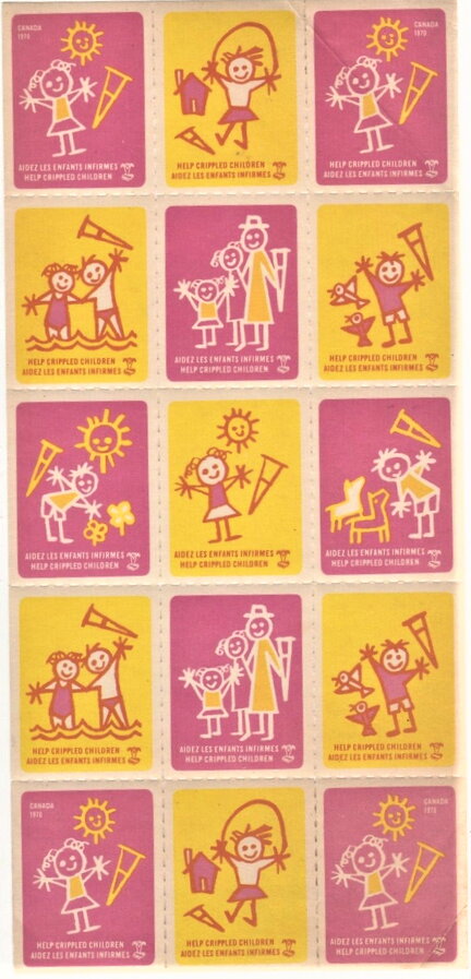 Help Crippled Chiildren Aidez Enfants Malades 1970