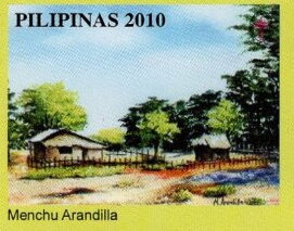 Stamp, Menchu Arandilla, Cinderellas,  , Environment Protection, Paintings, Tuberculosis / TBC