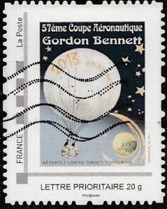 Stamp, 57th Aeronautic Cup Gordon Bennet Nancy Airport, France,  , Air Balloons