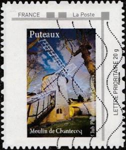 Stamp, Chantecq Mill Puteaux, France,  , Windmills