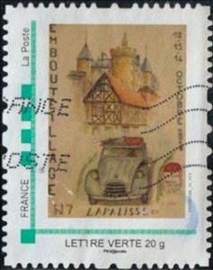 Stamp, Festival Emboutillage Lapalisse, France,  , Cars, Festivals, Houses