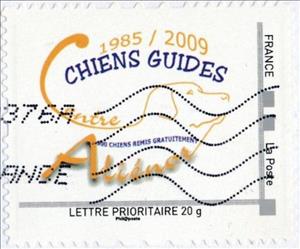 Stamp, Guide Dogs. Chiens guides 1985-2009 Alienet, France,  , Dogs