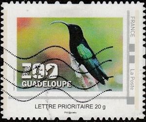 Stamp, Humming Bird Zoo Guadeloupe, France,  , Animals (Fauna), Birds, Hummingbirds, Zoos