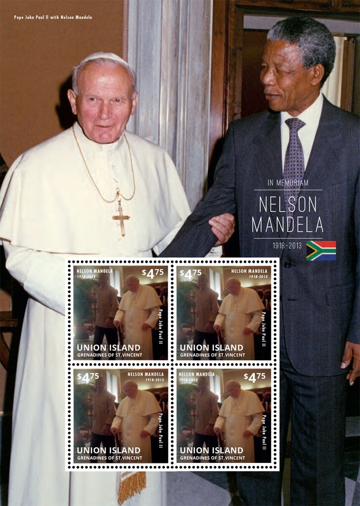 Nelson Mandela with Pope John Paul II