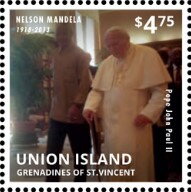 Nelson Mandela with Pope John Paul II