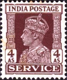 King George VI wearing Imperial Crown of India