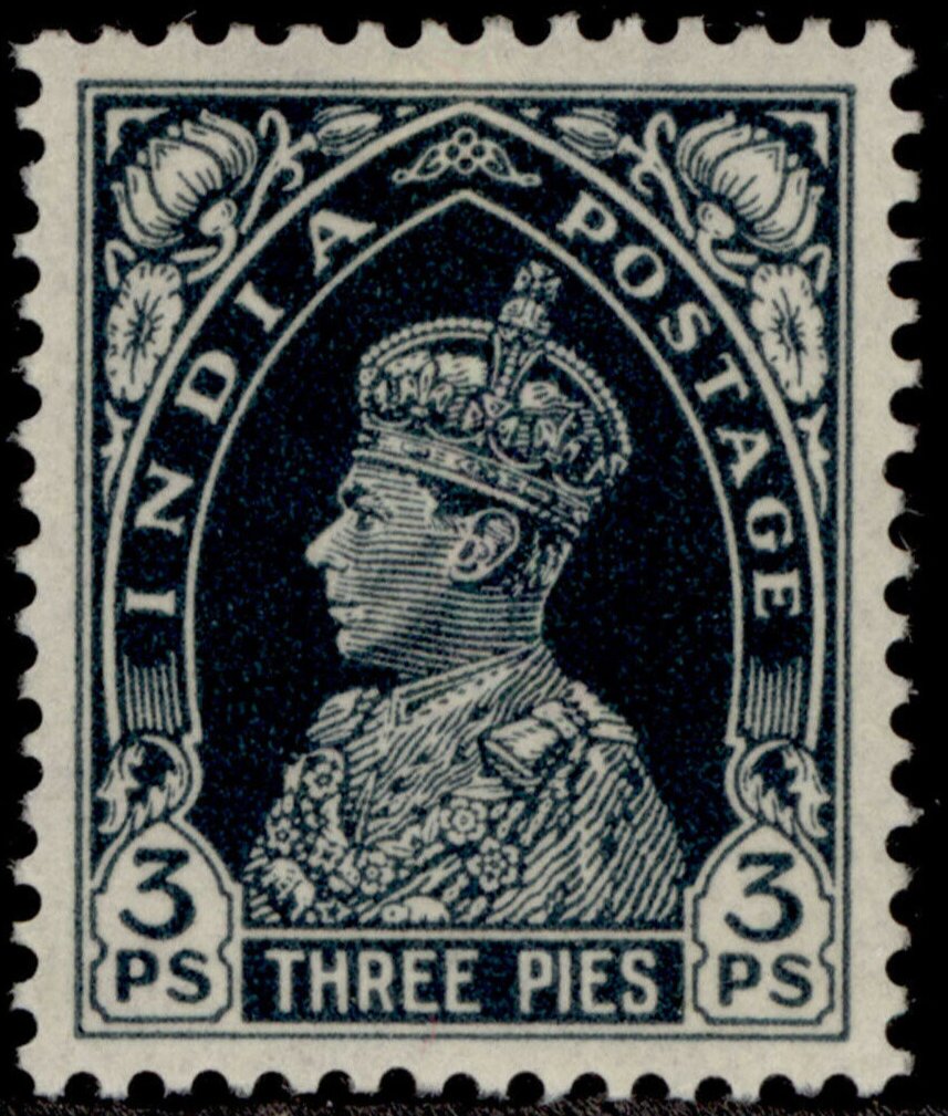 King George VI wearing Imperial Crown of India