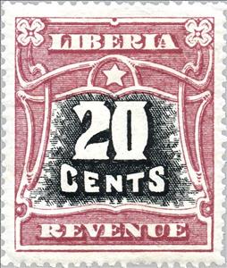 Stamp, Numeral, Liberia,  , Numbers, Stars