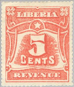 Stamp, Numeral, Liberia,  , Numbers, Stars