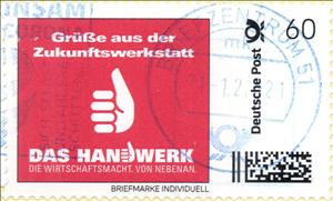 Stamp, Das Handwerk, Personalized and Private Mail Stamps,  , Crafts, Hands, Letters (Alphabet), Logos