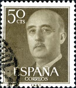 Stamp, Franco, General, Spain,  , Dictators, Famous People, Generals, Heads of State (Military), Men