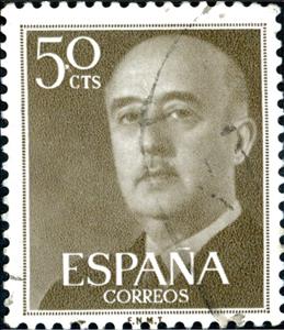 Stamp, Franco, General, Spain,  , Dictators, Famous People, Generals, Heads of State (Military), Men