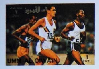 Stamp, Handball, Umm al-Qiwain,  , Handball, Olympic Games, Sports