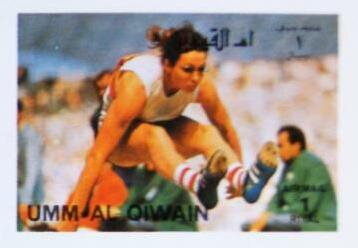Stamp, Running, Umm al-Qiwain,  , Athletes, Athletics, Olympic Games, Running, Sports