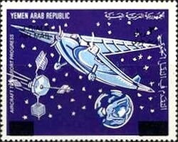 Aircraft with Globe and Satellite