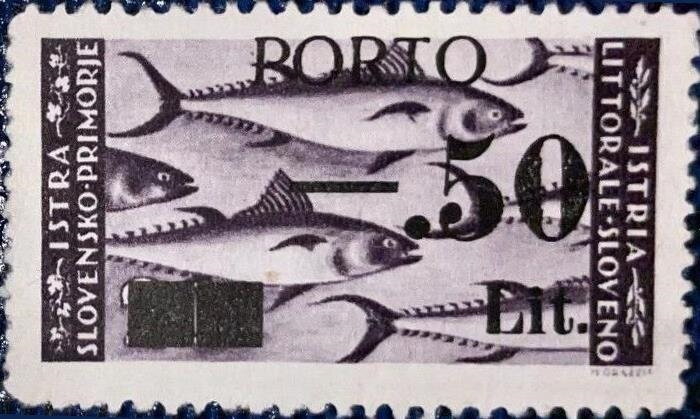 Fishes / Overprint "PORTO" and new value