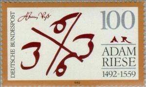 Stamp, Riese, Adam, Germany, Federal Republic,  , Famous People, Commemoration
