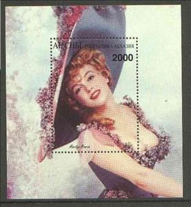 Souvenir Sheet, Marylin Monroe, Abkhazia,  , Actors, Famous People, Marilyn Monroe