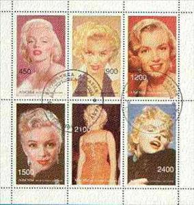 Mini Sheet, Marylin Monroe, Abkhazia,  , Actors, Famous People, Marilyn Monroe