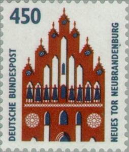 Stamp, New gate, Neubrandenburg, Germany, Federal Republic,  , Buildings