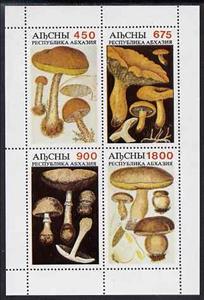 Mini Sheet, Mushrooms, Abkhazia,  , Mushrooms