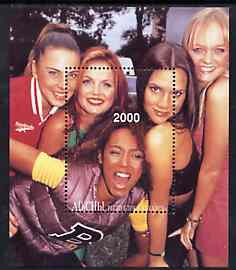 Souvenir Sheet, Spice Girls, Abkhazia,  , Famous People, Music, Musicians