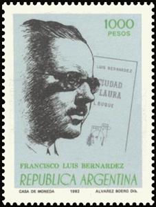 Stamp, Francisco Luis Bernárdez (1900-1978), Argentina,  , Authors, Famous People, Literary People (Poets and Writers), Literature, Men