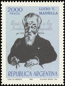 Stamp, Lucio V. Mansilla (1831-1913), Argentina,  , Authors, Famous People, Literary People (Poets and Writers), Literature, Men