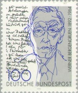 Stamp, Bergengruen, Werner (1892-1964), Germany, Federal Republic,  , Famous People, Authors, Commemoration