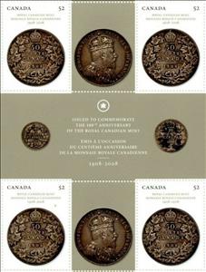Gutter Pairs, 50¢ Coin from 1908, Canada,  , Coins, Economy, Numismatics